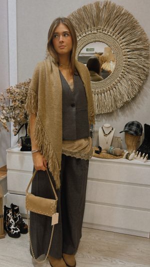 Conjunto chaleco y pantalon gris paño