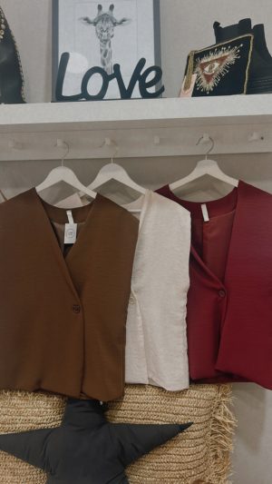 Chaleco crep cruzado promoción