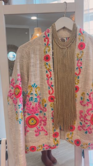 Chaqueta Lino Bordados