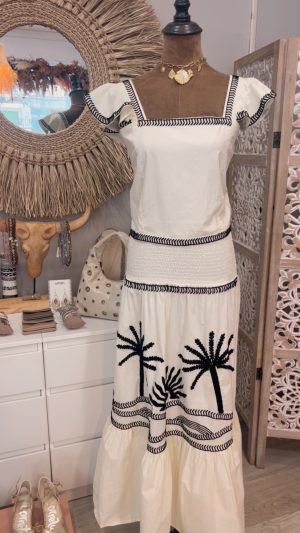 Conjunto Palmeras beige