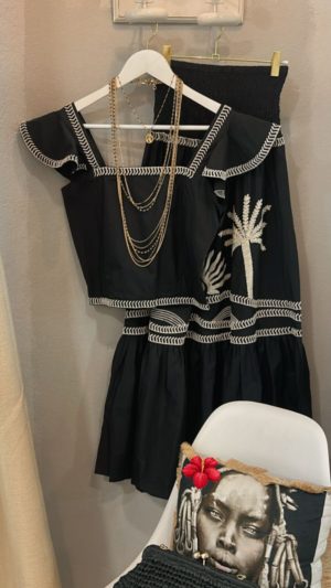 Conjunto Palmeras negro