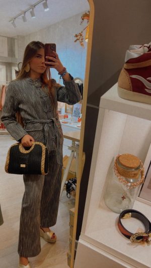 Conjunto Sahariana y pantalon mezclilla